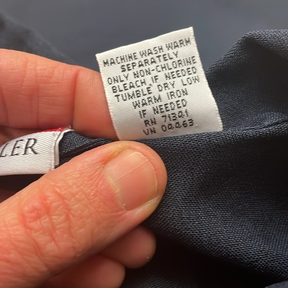 LL Bean traveler button front dress medium navy blue - Picture 11 of 12